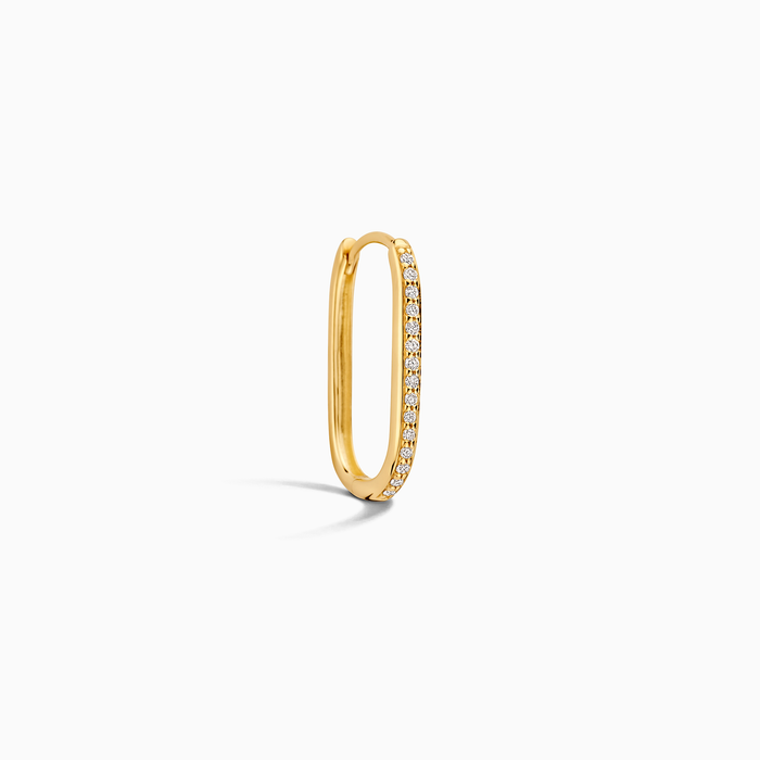 eline rosina Single Large Diamond Icon Hoop