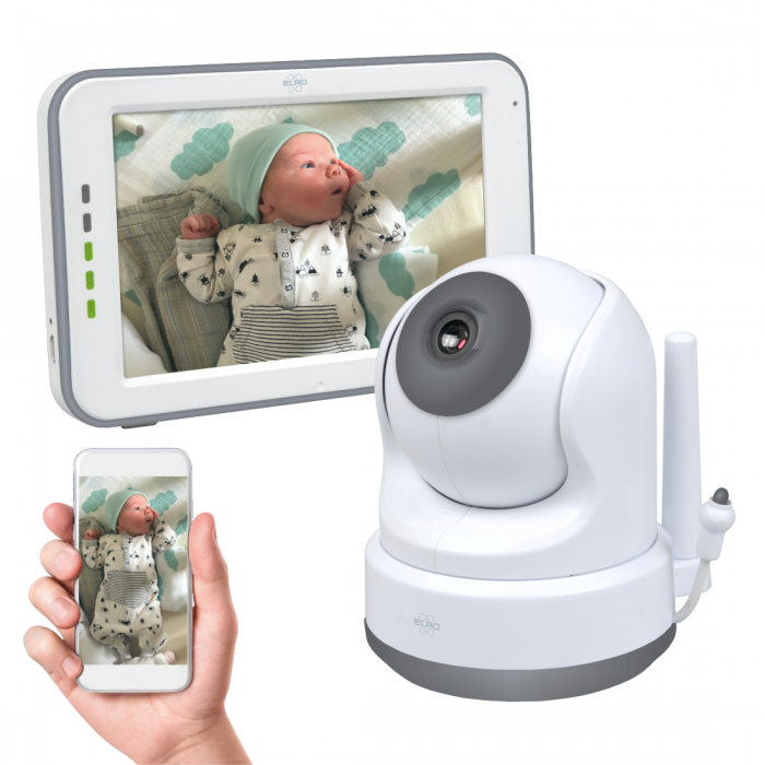 elro Baby Monitor Royale HD Babyfoon met 12 7 cm touchscreen en app - Met extra babyfoon (BC3000-2)