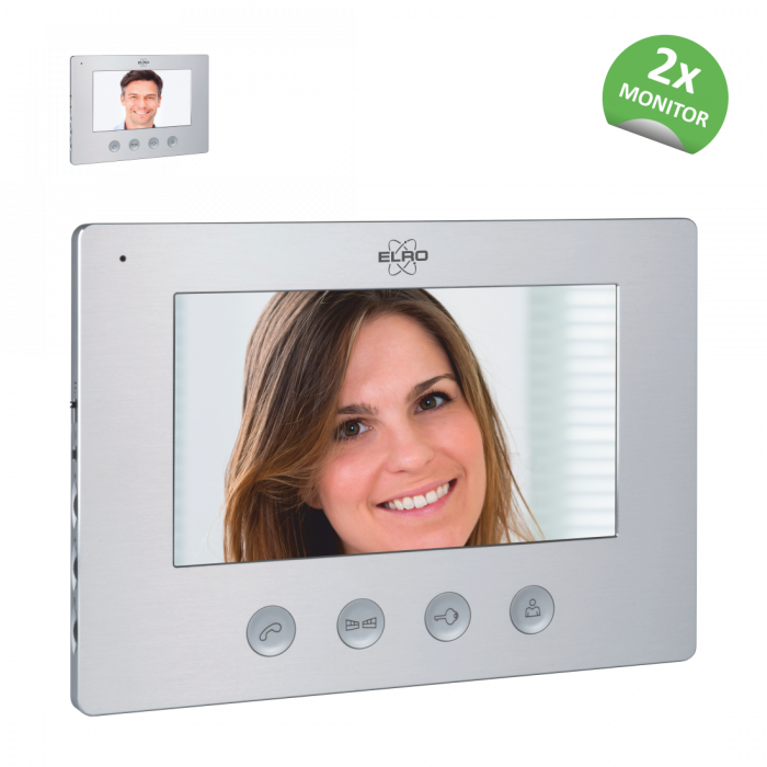 elro Bedraad Color Night Vision Deur Intercom Systeem met Video – Twee Monitors (DV477W2)