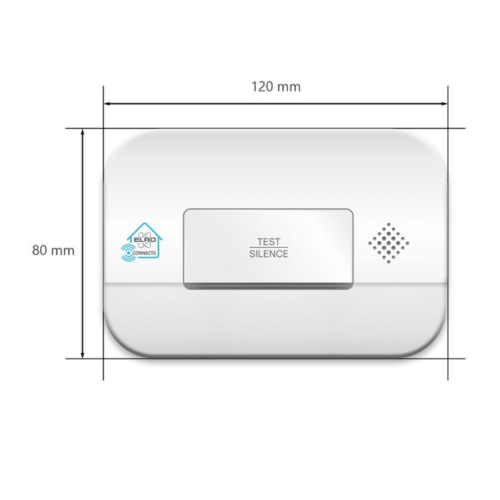 elro Draadloos Koppelbare Koolmonoxidemelder | 10 Jaar Sensor | Voldoet aan Europese norm EN50291 (FC4902R)