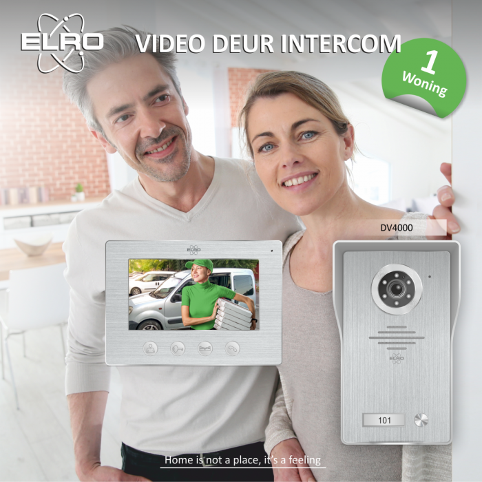 elro ELRO DV4000 Video Deur Intercom – 1080P Full HD Camera met nachtzicht – 4-draads kabel – 16 Beltonen (DV4000)