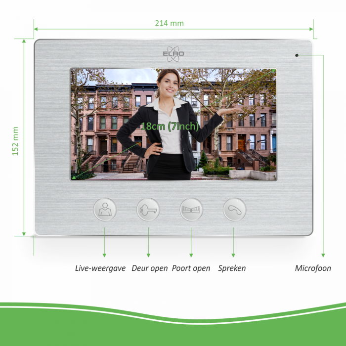 elro Extra Monitor t.b.v. ELRO DV477W- & DV477IP-Serie Video Deur Intercom (DV477W-M)