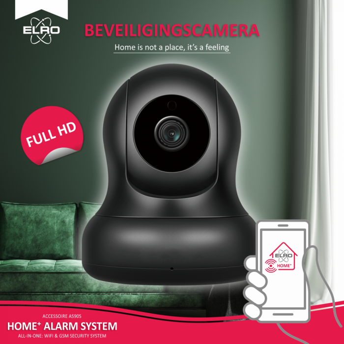 elro Full HD Pan/Tilt Beveiligingscamera voor ELRO AS90S Home+ Alarmsysteem (AS90CA)