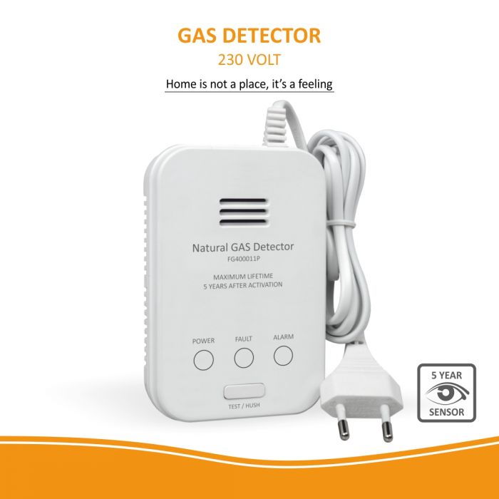 elro Gasmelder - 230v - Detectie van methaangas (aardgas) (FG4000P)