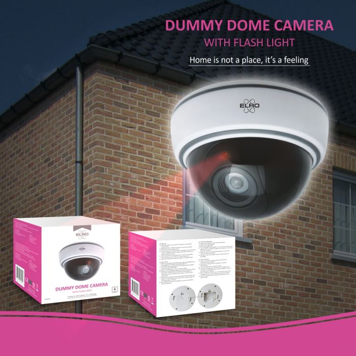 elro Indoor Dummy Dome Camera met Flash Light - 4 Pack (CDD15F)