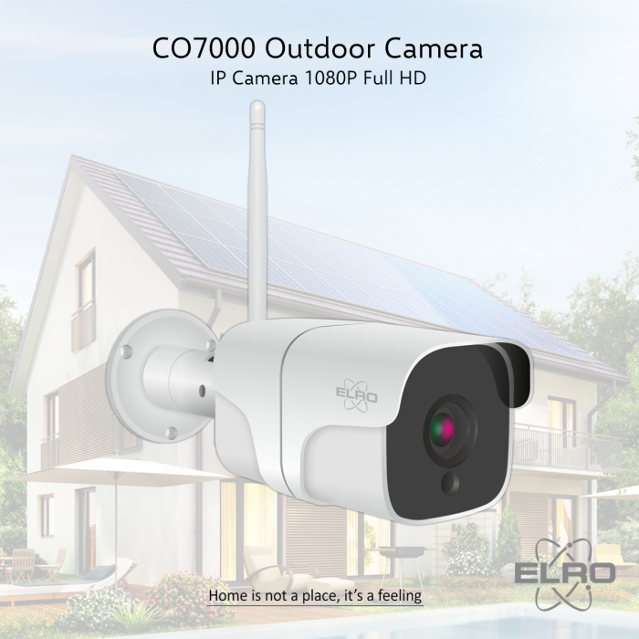 elro Indoor & Outdoor Wifi IP Beveiligingscamera met bewegingsmelder en nachtzicht – Full HD 1080P (CO7000 & CI5000)