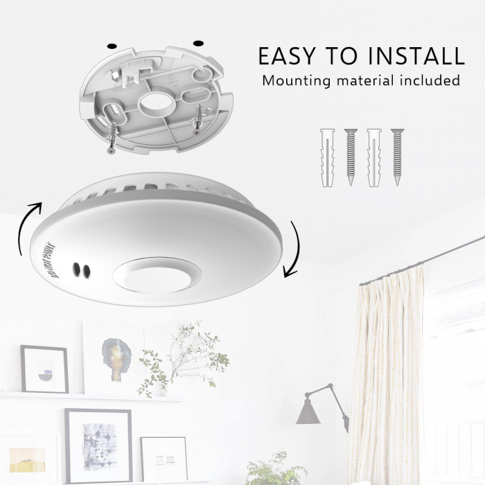 elro Koppelbare Rookmelder met 10 jaar batterij – voldoet aan Europese Norm EN14604 - 2-Pack (FZ5010R)