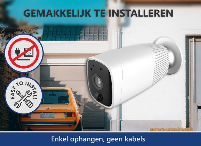 elro Outdoor Wifi IP Beveiligingscamera op batterij met bewegingsmelder en nachtzicht (COB2000)