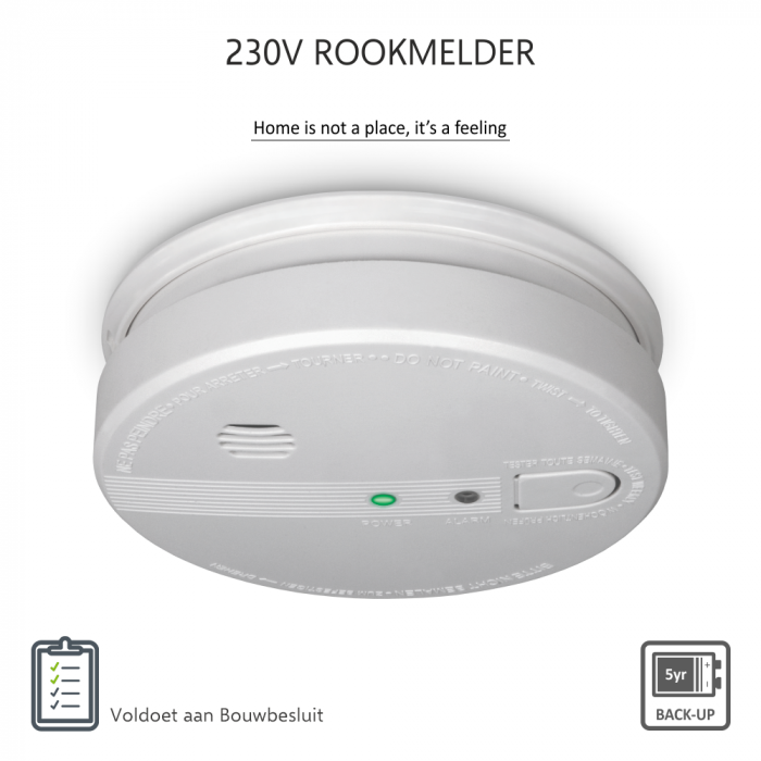 elro Rookmelder 230V Koppelbaar - 5 jaar back-up batterij (FS1105P)