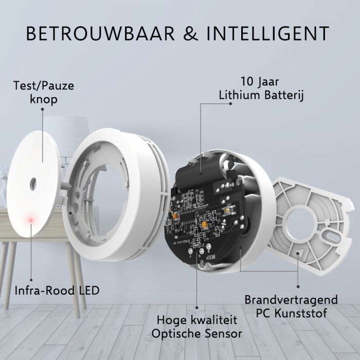 elro Rookmelder - Compact Design met 10 Jaar Batterij - Geschikt voor in caravan camper en boot - 2 Pack (FS7810)