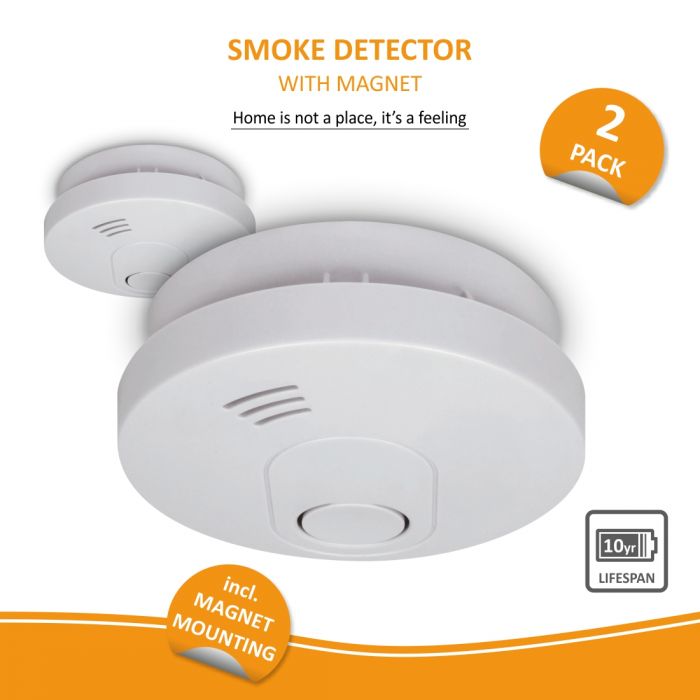 elro Rookmelder met 10 Jaar Batterij en Magneet Montage - 2 Pack (FS1510M)