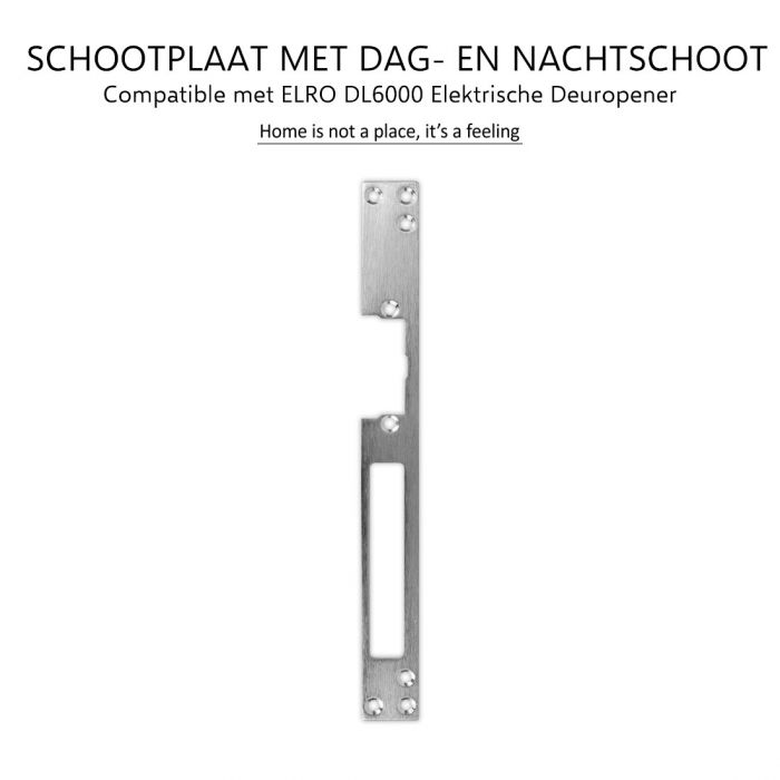elro Schootplaat met dag- en nachtschoot voor de ELRO DL6000 Elektrische Deuropener (DL6000-LP)