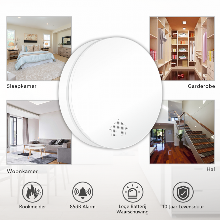 elro Ultra Dunne Rookmelders en Koolmonoxidemelder (FS4610 + FC2702)