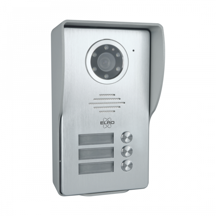 elro Video Deur Intercom - 3 Appartementen - Met 3 x 7 inch kleurenscherm (DV477W3)
