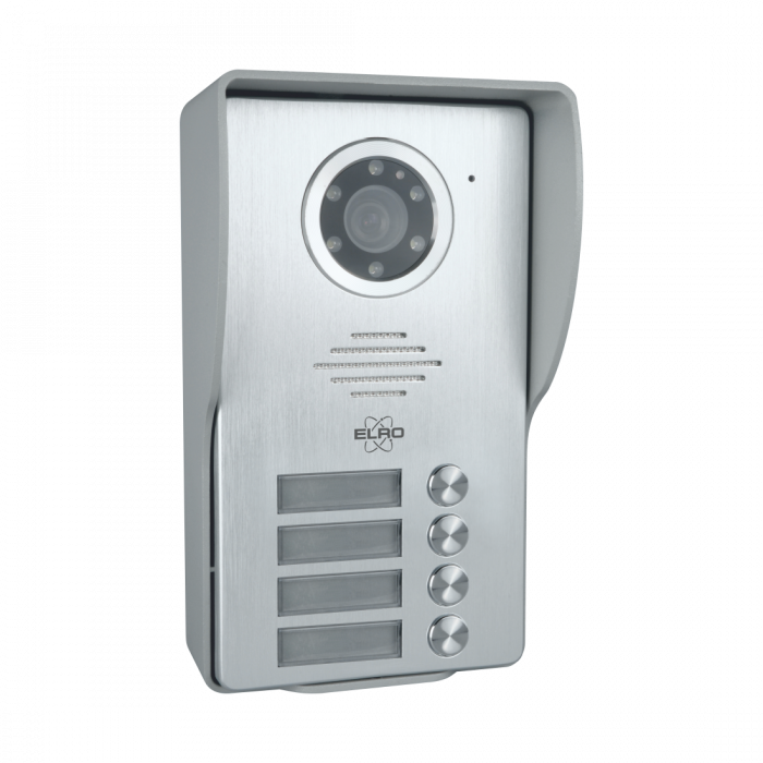 elro Video Deur Intercom - 4 Appartementen - Met 4 x 7 inch kleurenscherm (DV477W4)