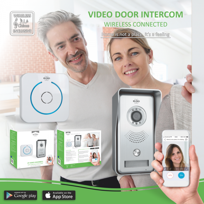 elro Wifi IP Video Deurbel met Applicatie en Draadloze Deurbel (DVC040IP) elro Wifi IP Video Deurbel met Applicatie en Draadloze Deurbel (DVC040IP)
