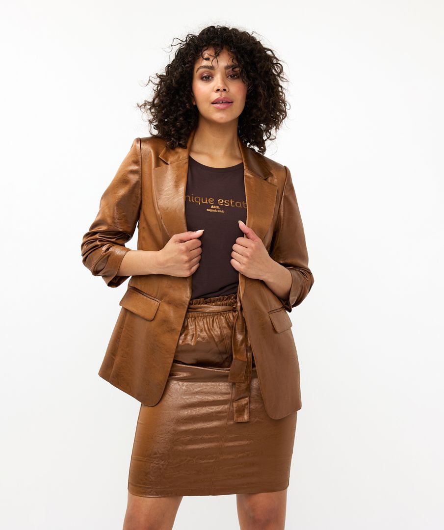 Esqualo Blazer Metallic Crinkle