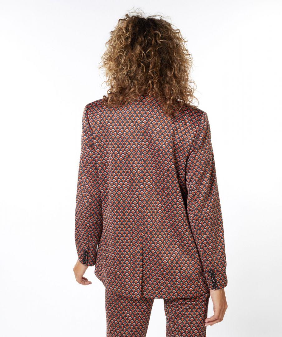 Esqualo Blazer Scalloped Print