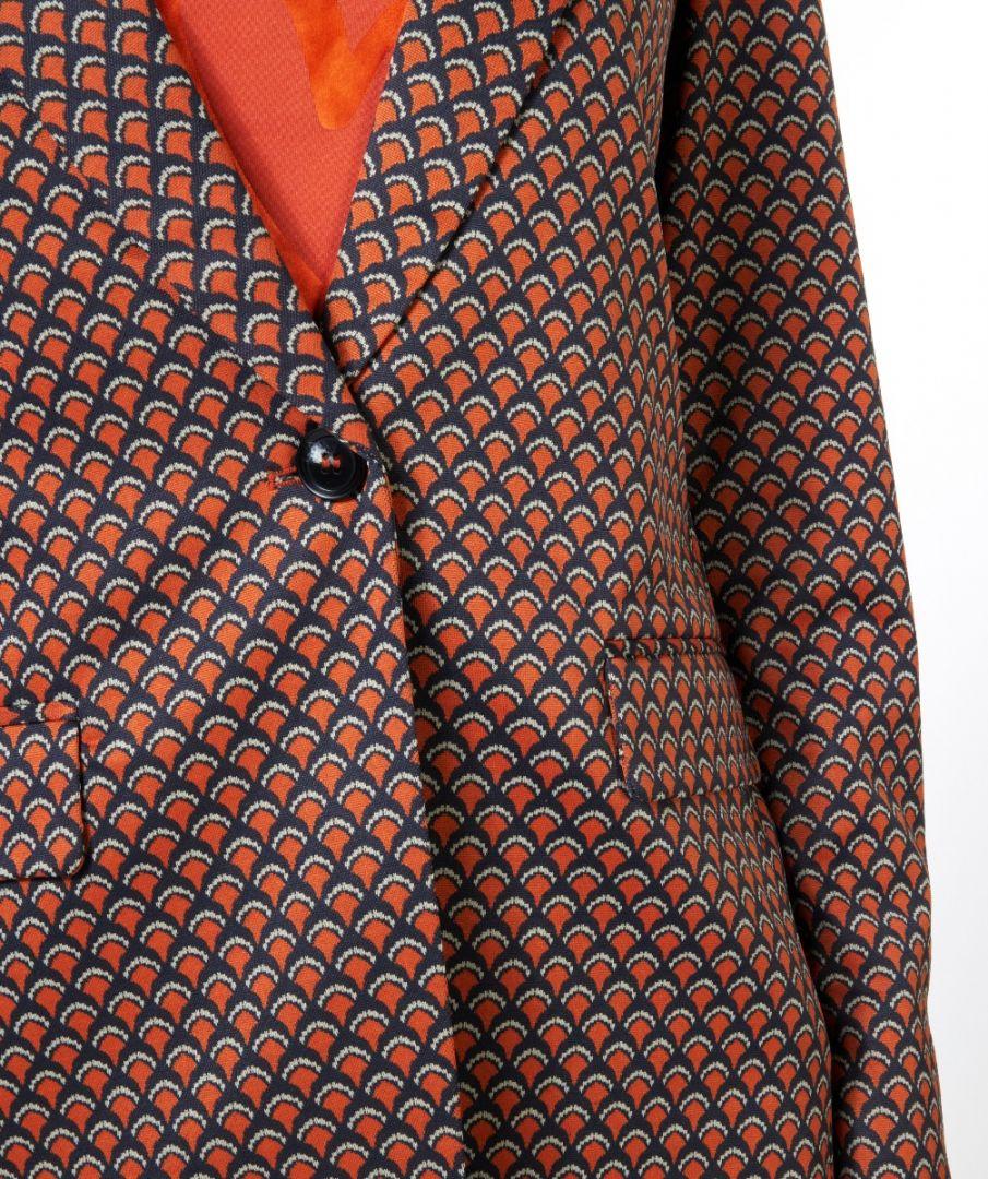 Esqualo Blazer Scalloped Print