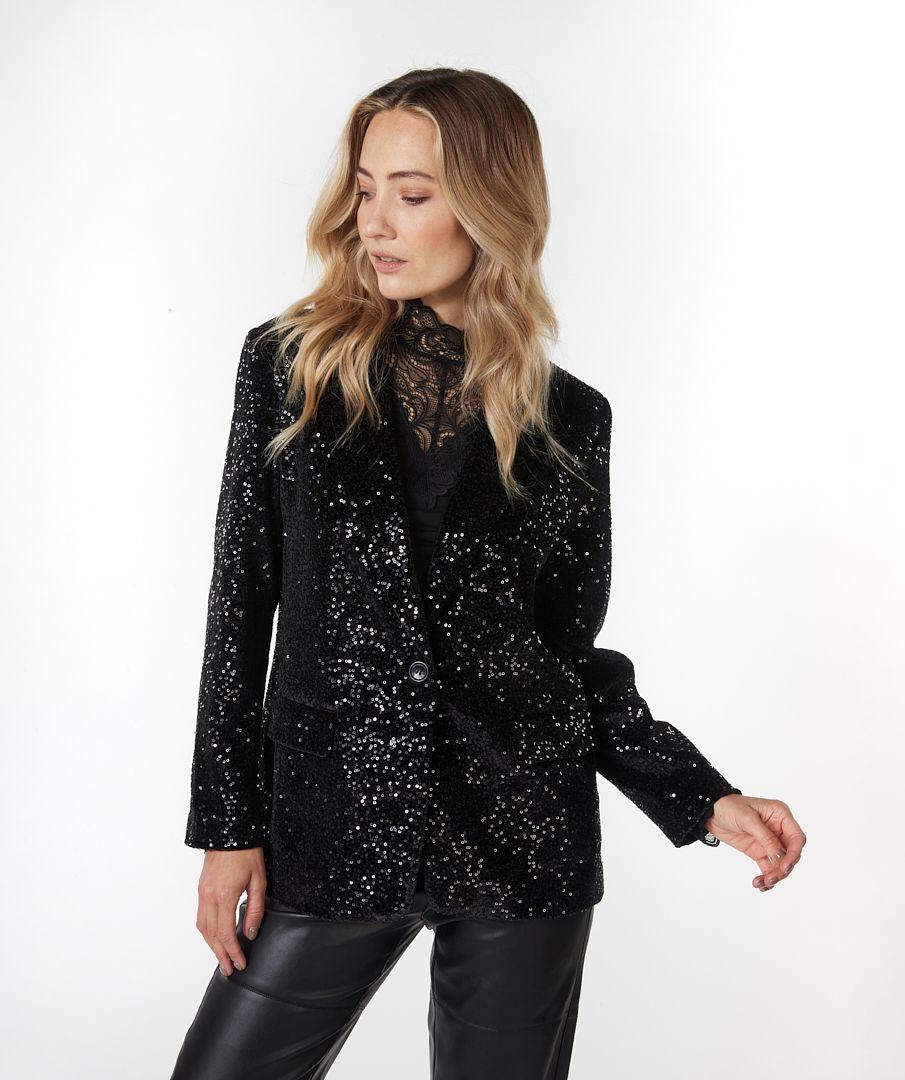 Esqualo Blazer Velvet Sequins