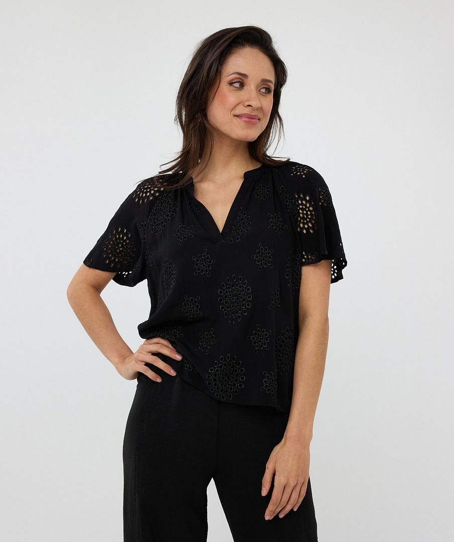 esqualo Blouse allover embroidery