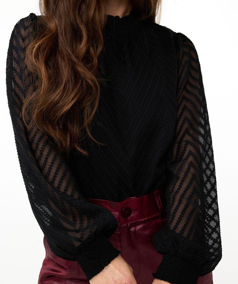 Esqualo Blouse Allover Zigzag Plumetis