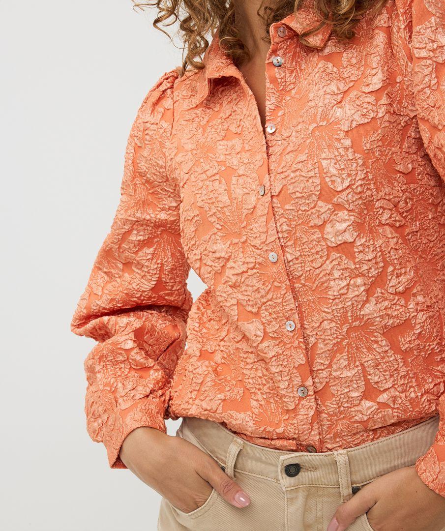 Esqualo Blouse Basic Flower Jacquard