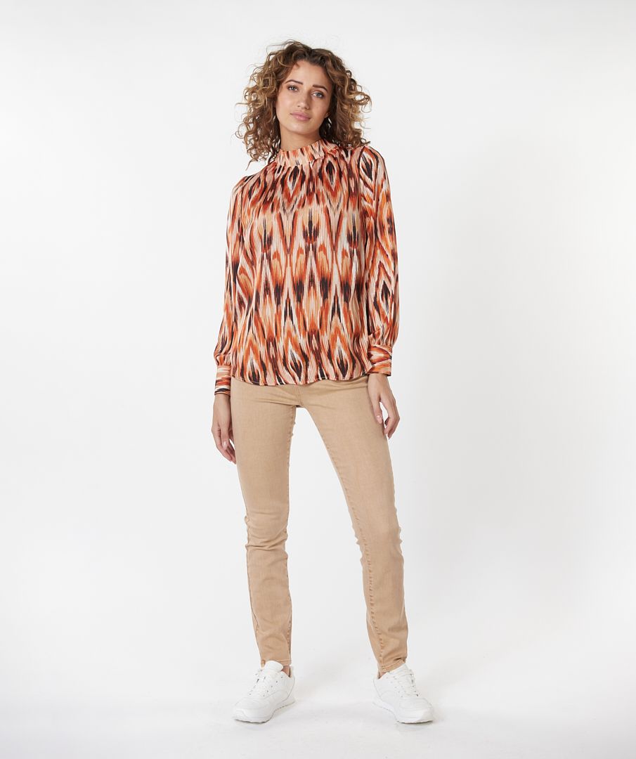Esqualo Blouse Col Ethnic Skins