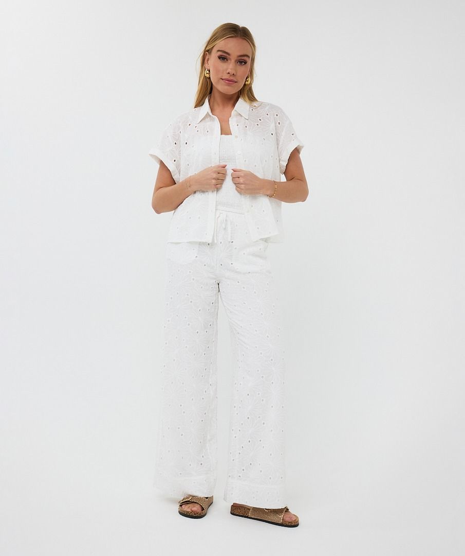 Esqualo Blouse Embroidery Flower