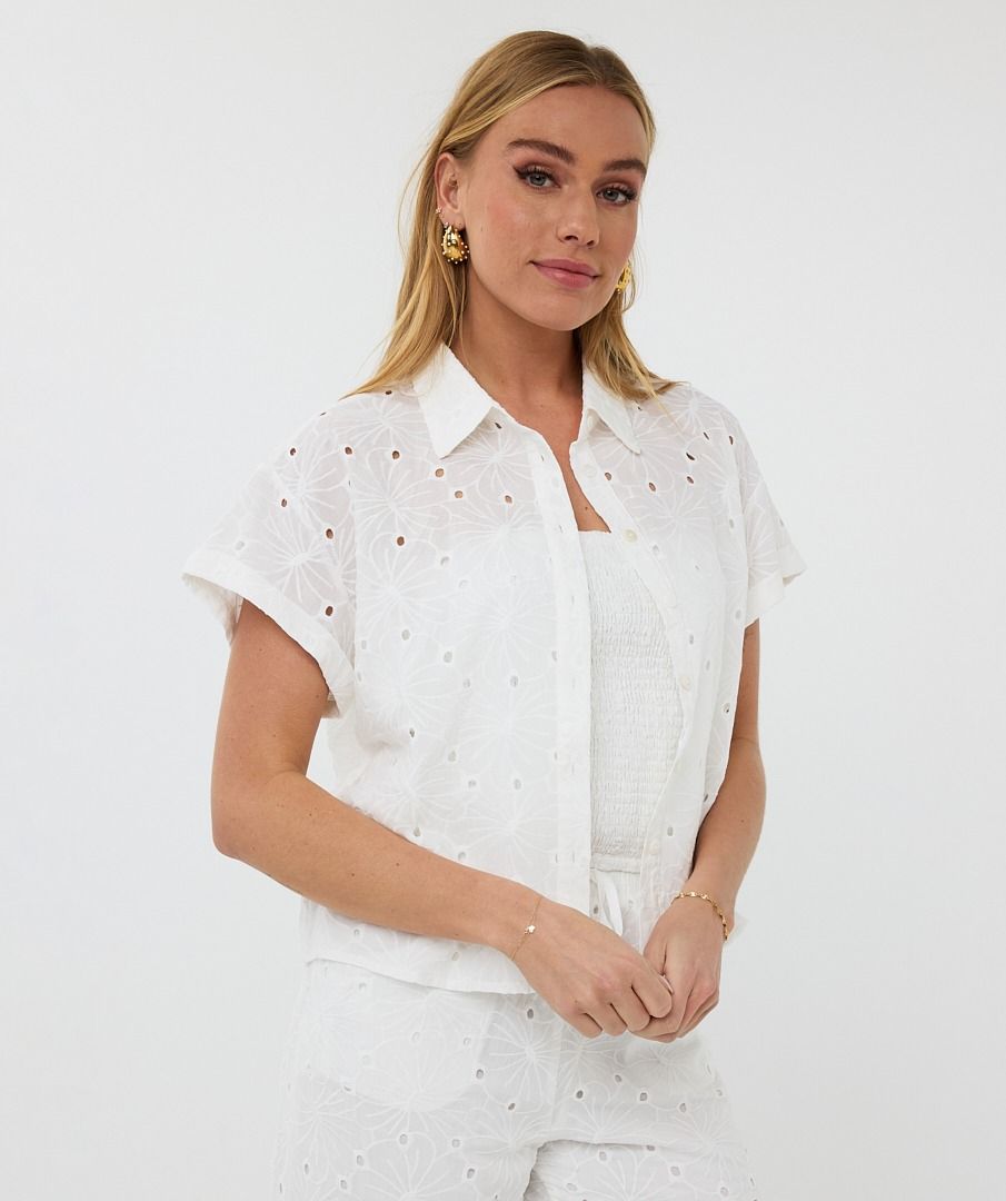 esqualo Blouse embroidery flower