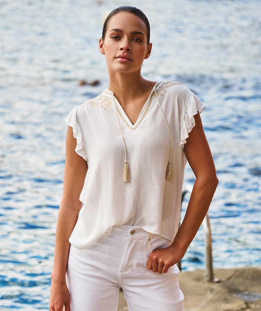 esqualo Blouse embroidery