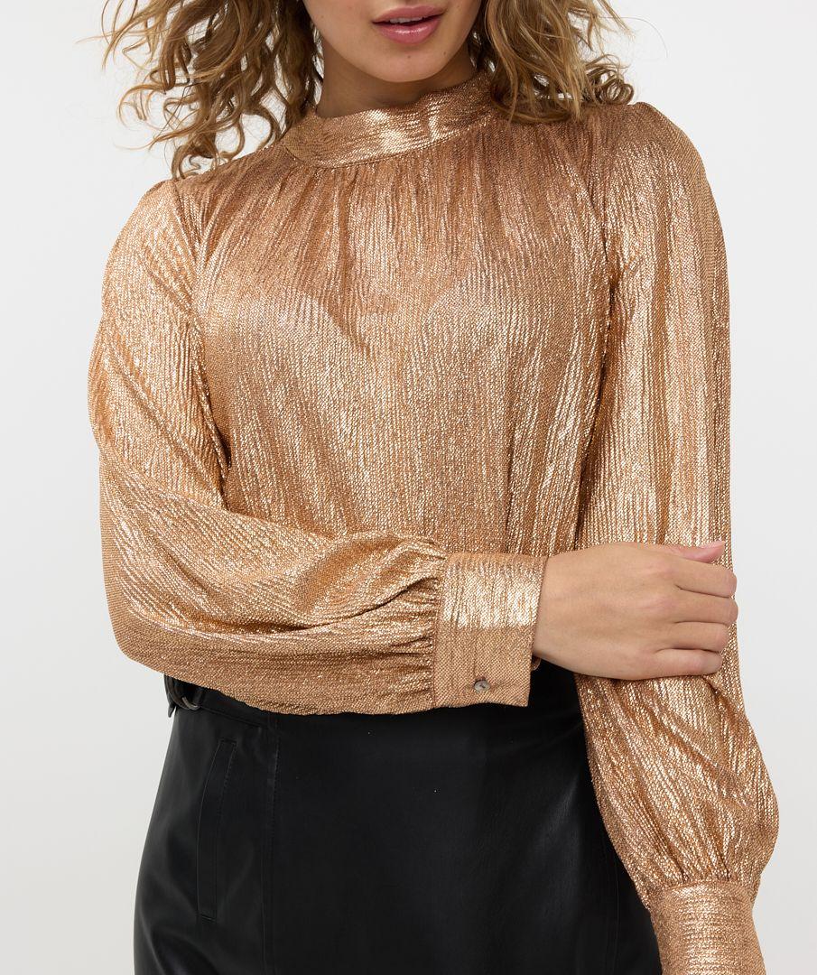 Esqualo Blouse Fancy Foil Plisse