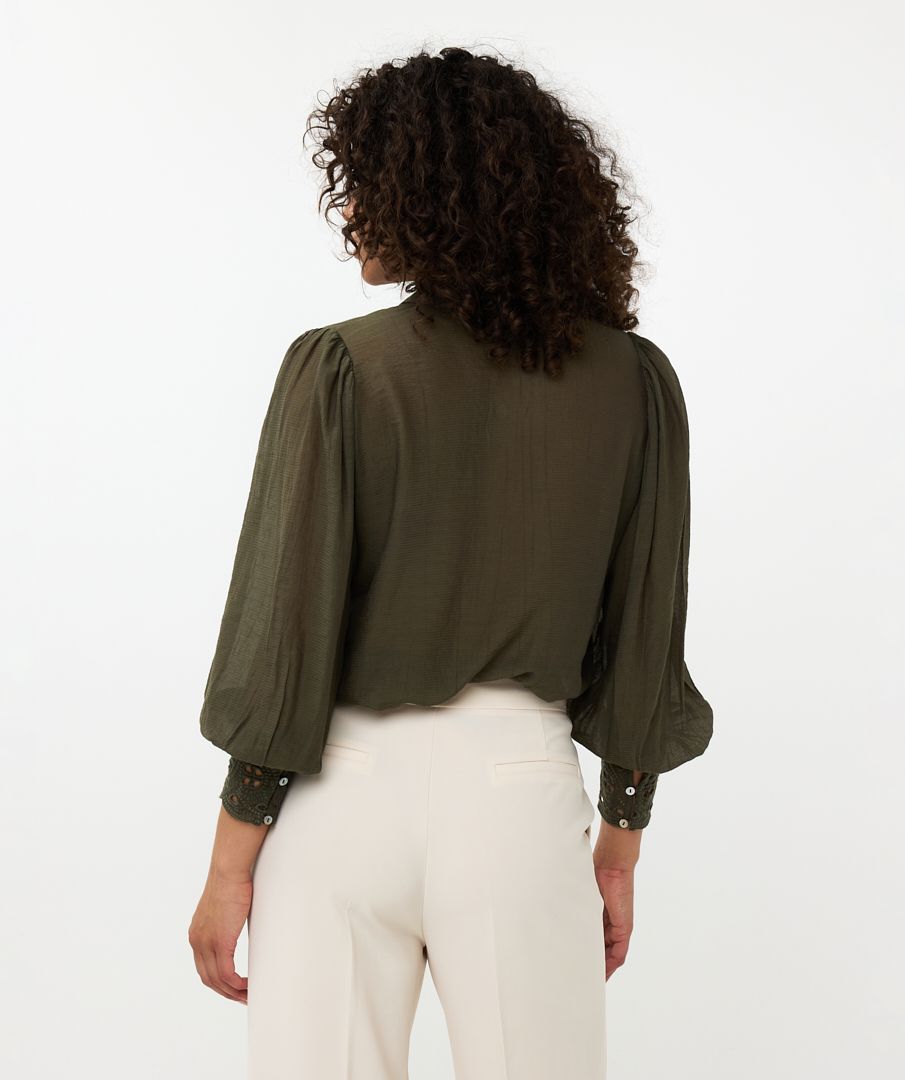 Esqualo Blouse Fancy Lace Cuff