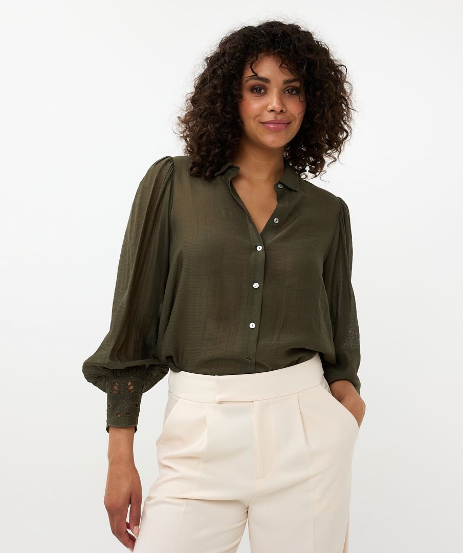 Esqualo Blouse Fancy Lace Cuff