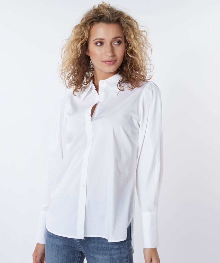 esqualo Blouse fine gathering poplin