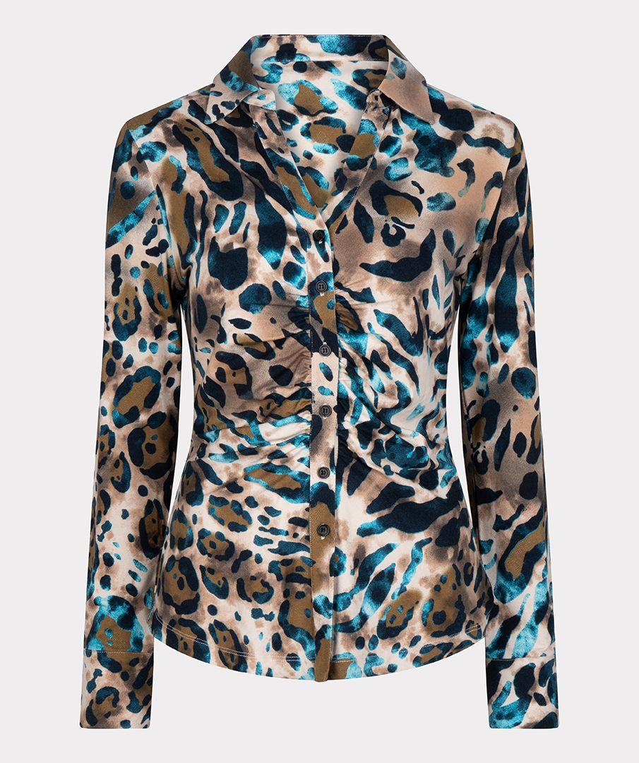 Esqualo Blouse Gathering Animal