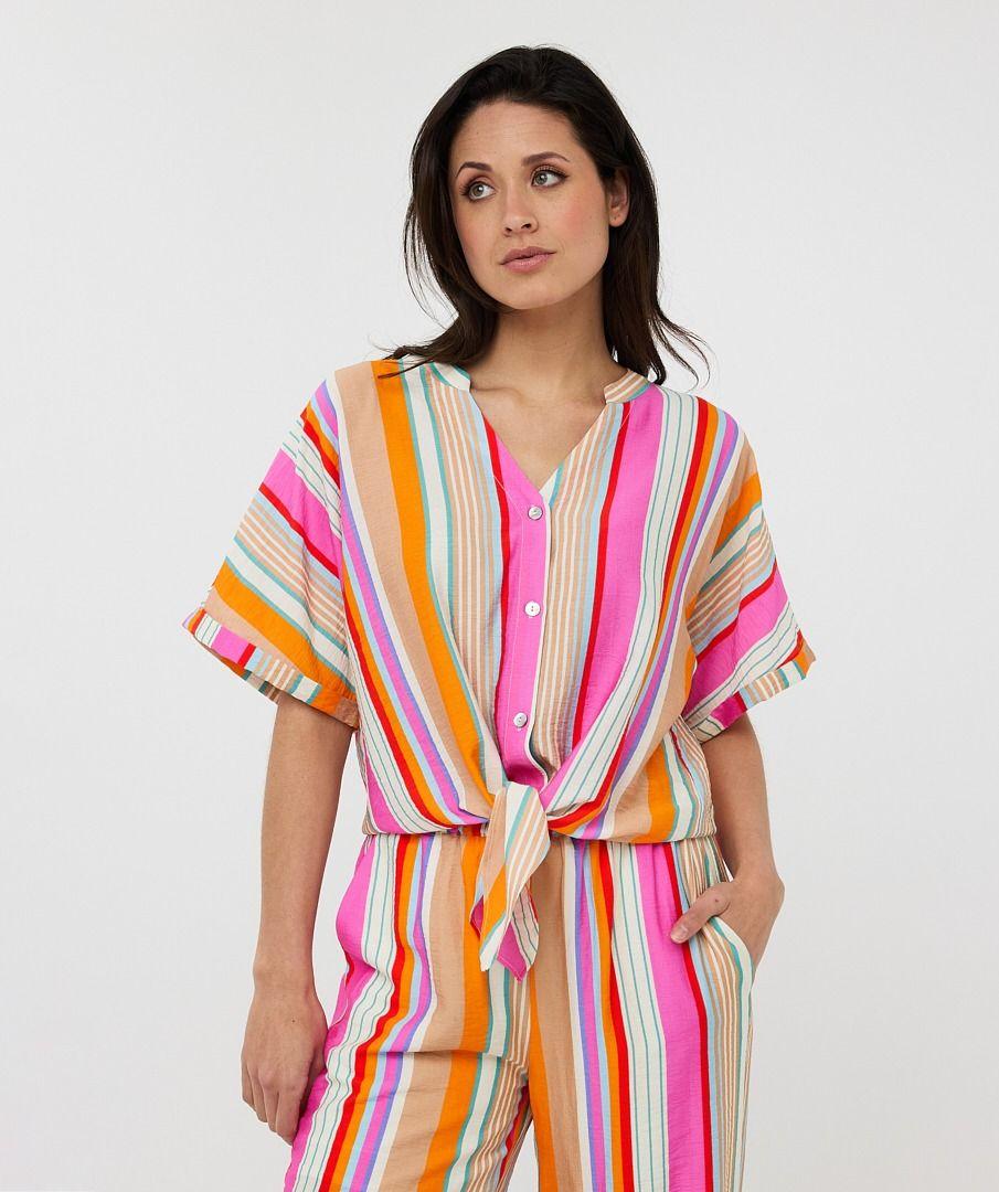 esqualo Blouse knot striped