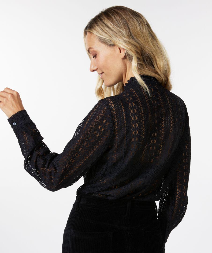 Esqualo Blouse Lace Ruffles