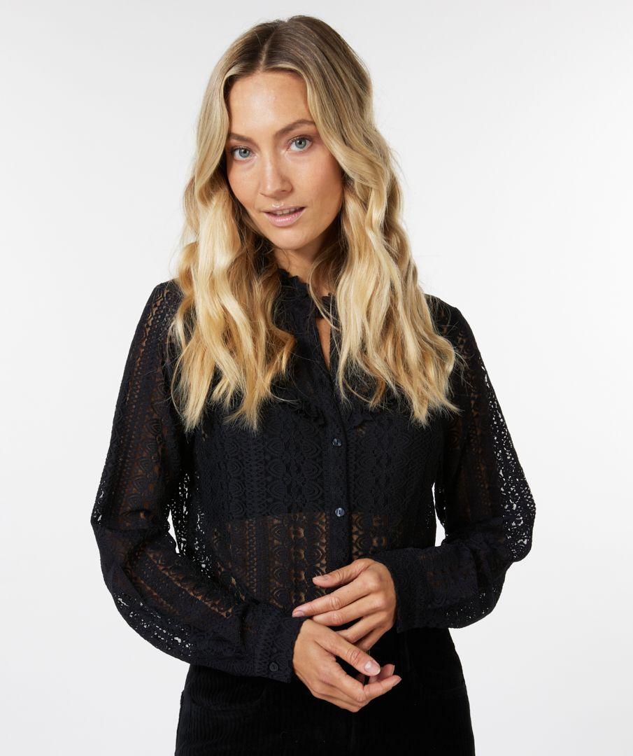 esqualo Blouse lace ruffles