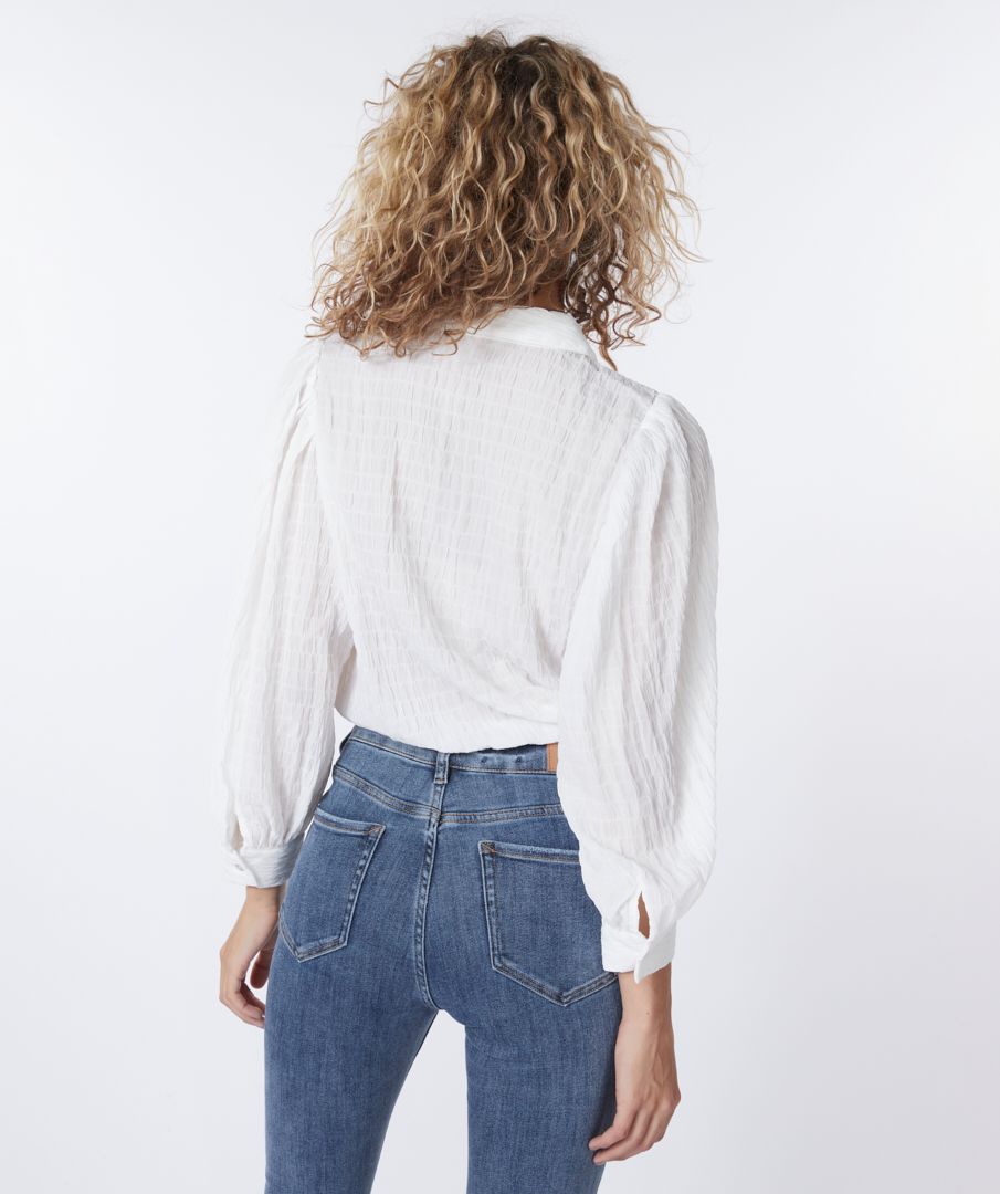 Esqualo Blouse Lantern Crepe Puff