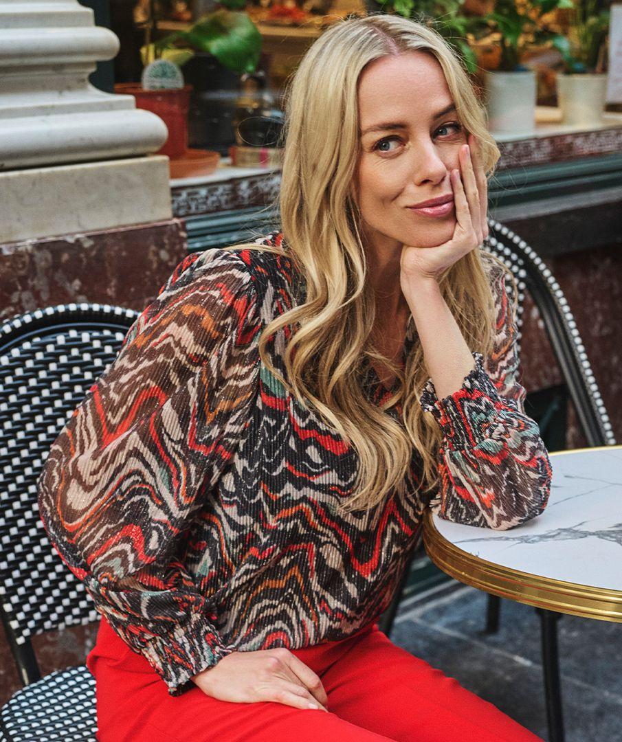 esqualo Blouse lurex plisse Waves