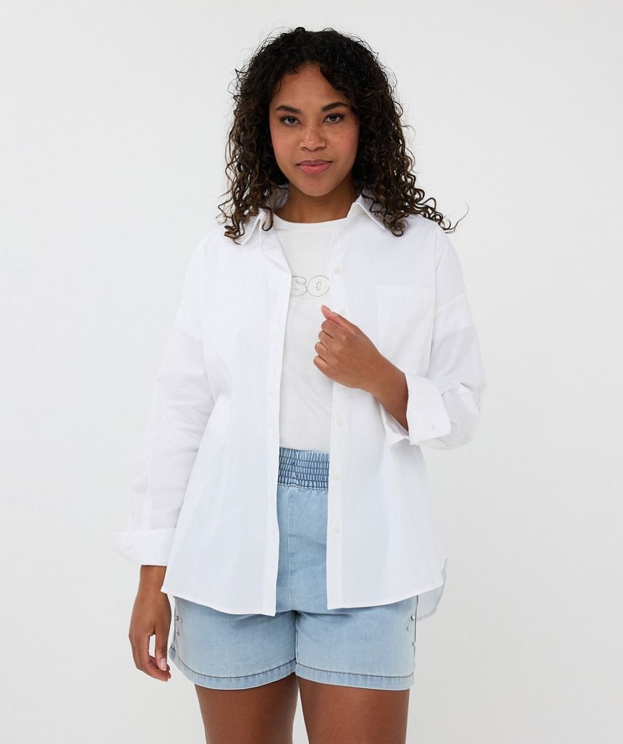 esqualo Blouse oversized poplin