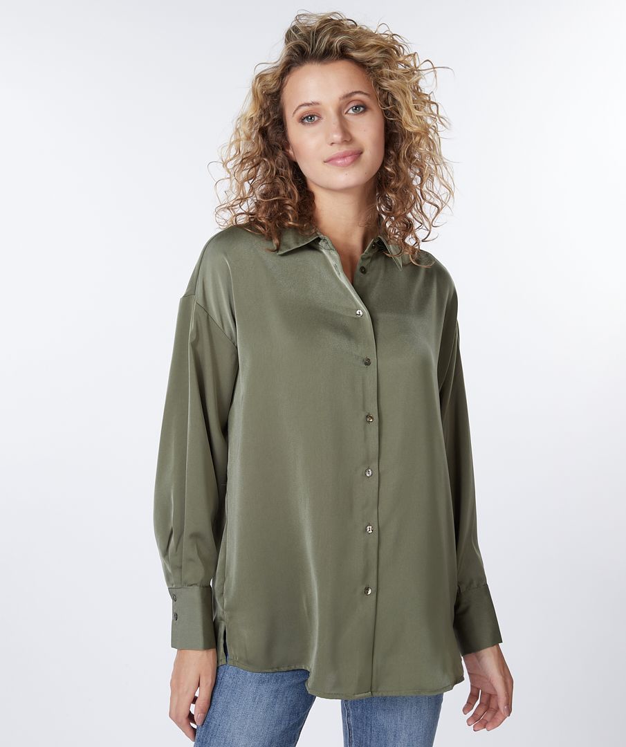 Esqualo Blouse Oversized Sateen