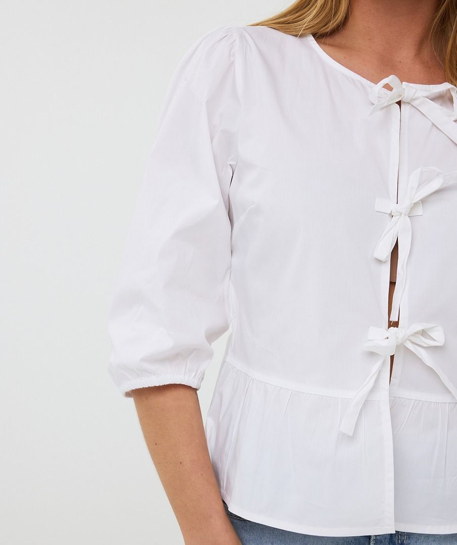 Esqualo Blouse Peplum Poplin