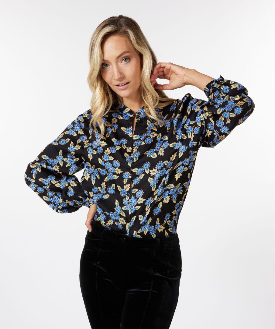 Esqualo Blouse Puff Sleeve Blue Moon