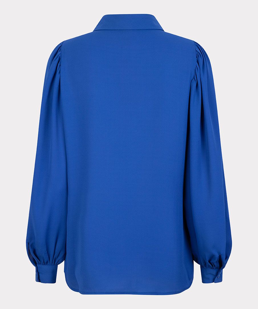 Esqualo Blouse Puff Sleeve Sequins Collar