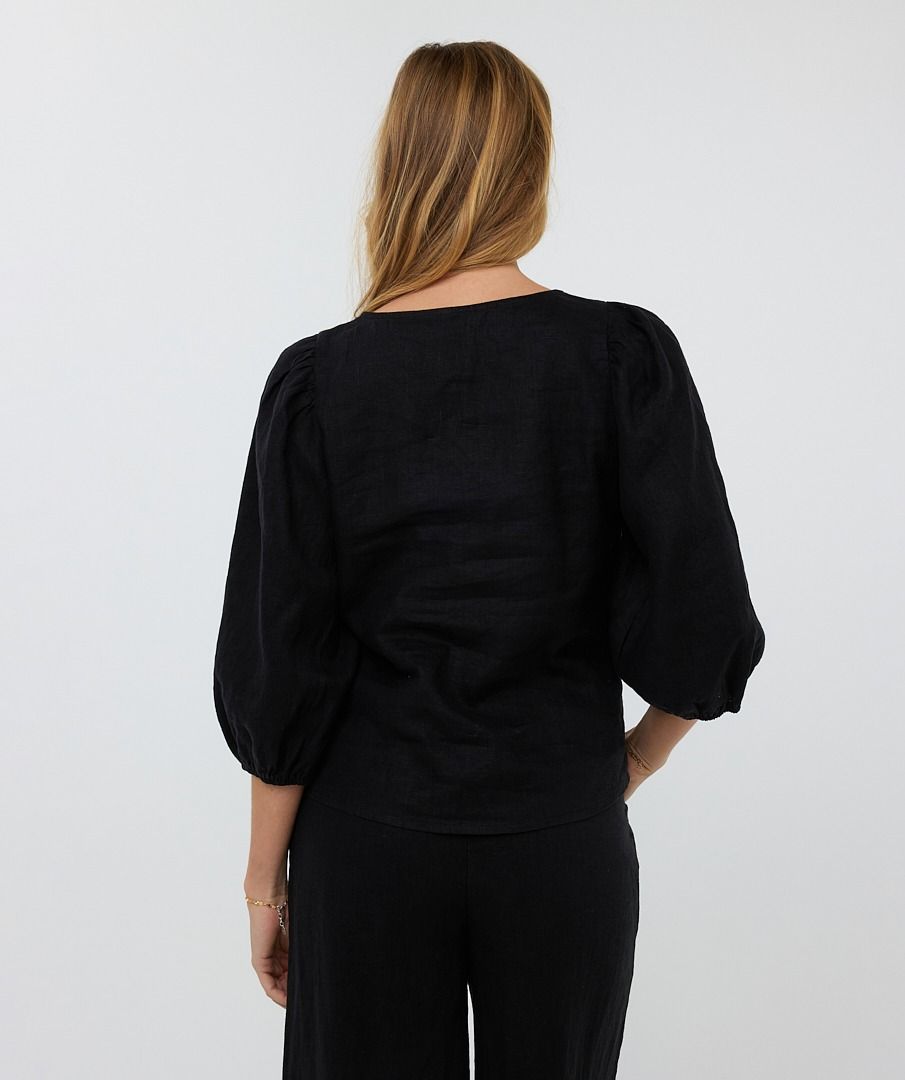 Esqualo Blouse R-neck Linen