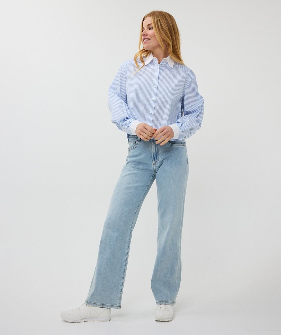 Esqualo Blouse Rhinestones Striped