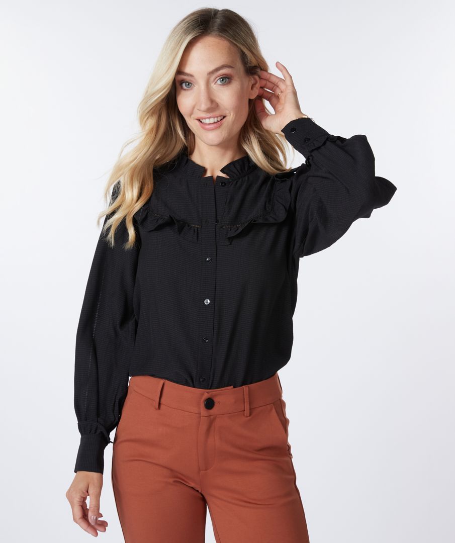 esqualo Blouse ruffles structured fabric