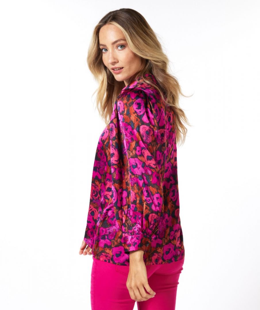 Esqualo Blouse Satin Floral Wilding